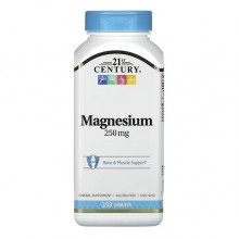 Микроэлемент Магний 21st Century Magnesium 250 mg 250 Tabs Микроэлемент Магний 21st Century Magnesium 250 mg 250 Tabs