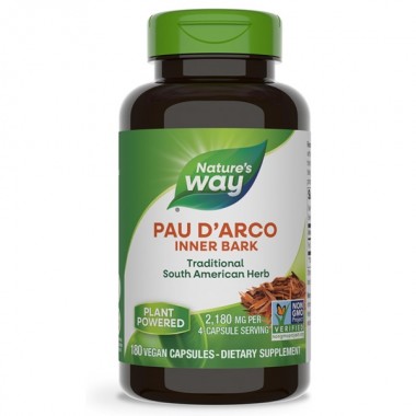 Муравьиное дерево Nature's Way Pau d'Arco Inner Bark 545 mg 180 Veg Caps NWY-15408