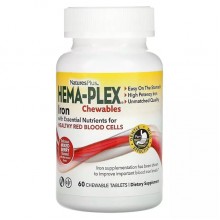 Микроэлемент Железо Nature's Plus Hema-Plex 60 Chewables Mixed Berry NTP3768