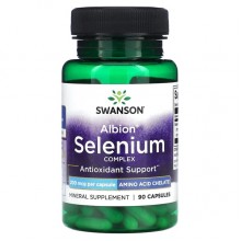 Селен Swanson Albion Selenium Complex 200 mcg 90 Caps