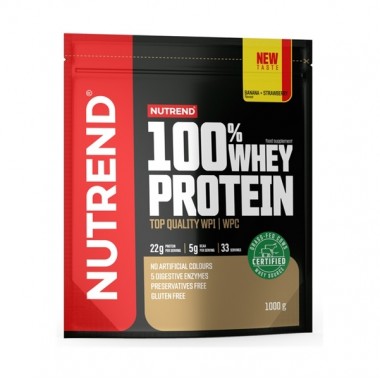 Протеин Nutrend 100% Whey Protein 1000 g /33 servings/ Banana Strawberry