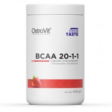 Аминокислота BCAA для спорта OstroVit BCAA 20-1-1 400 g /38 servings/ Creamy Strawberry