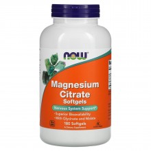 Микроэлемент Магний NOW Foods Magnesium Citrate 134 mg 180 Softgels Микроэлемент Магний NOW Foods Magnesium Citrate 134 mg 180 Softgels