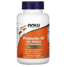 Пробиотик NOW Foods Probiotic-10 100 billion 60 Veg Caps