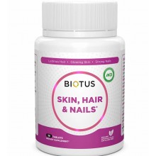 Комплекс для кожи, волос, ногтей Biotus Hair, Skin & Nails 30 Tabs BIO-531194 Комплекс для кожи, волос, ногтей Biotus Hair, Skin & Nails 30 Tabs BIO-531194