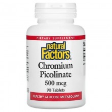 Микроэлемент Хром Natural Factors Chromium Picolinate 500 mcg 90 Tabs Микроэлемент Хром Natural Factors Chromium Picolinate 500 mcg 90 Tabs
