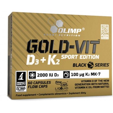 Витамин D3+K2 для спорта Olimp Nutrition Gold-Vit D3+K2 Sport Edition 60 Caps