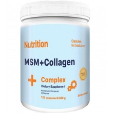 Хондропротектор (для спорта) EntherMeal MSM+Collagen Complex 120 Caps Хондропротектор (для спорта) EntherMeal MSM+Collagen Complex 120 Caps