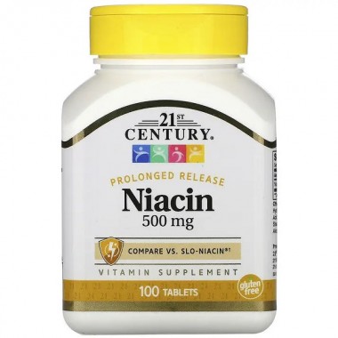 Ниацин 21st Century Niacin 500 mg 100 Tabs
