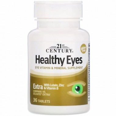 Витаминно-минеральный комплекс 21st Century Healthy Eyes Extra With Lutein, Zinc & Vitamin B 36 Tabs Витаминно-минеральный комплекс 21st Century Healthy Eyes Extra With Lutein, Zinc & Vitamin B 36 Tabs