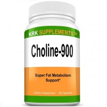 Комплекс для профилактики работы головного мозга Krk Supplements Choline-900 (Choline Bitartrate 900 mg) 90 Caps