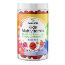 Витаминно-минеральный комплекс для детей Swanson Kids Multivitamin 60 Gummies Mixed Fruit Витаминно-минеральный комплекс для детей Swanson Kids Multivitamin 60 Gummies Mixed Fruit
