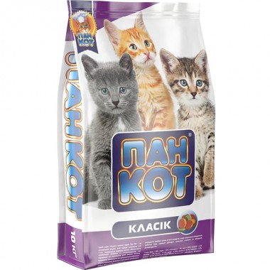  Пан Кот КЛАССИК Для котят, 10 кг.