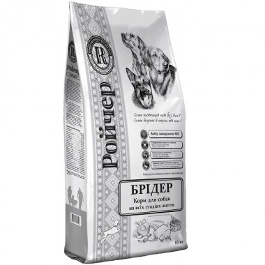  Ройчер Бридер (выбор заводчиков) Для взрослых служебных собак. Куриное мясо, куриная печень гидролизованная. (15 кг)