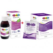 Комплекс для профилактики иммунной системы у детей Pediakid Комплекс "Часто болеет " Immuno Fort 125 ml Blueberry + Probiotiques-10M 10 sachets Комплекс для профилактики иммунной системы у детей Pediakid Комплекс "Часто болеет " Immuno Fort 125 ml Blueberry + Probiotiques-10M 10 sachets