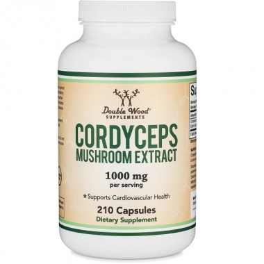 Грибной комплекс Double Wood Cordyceps Mushroom Extract 1000 mg (2 caps per serving) 210 Caps