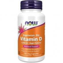 Витамин D NOW Foods Vitamin D 1000 IU Dry 120 Veg Caps