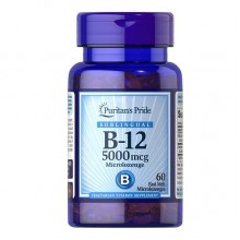 Витамин Б12 Puritan's Pride Vitamin B-12 5000 mcg Sublingual 60 Microlozenges PTP-11473