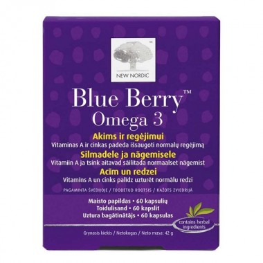 Комплекс для профилактики зрения New Nordic Blue Berry Omega 3 60 Caps