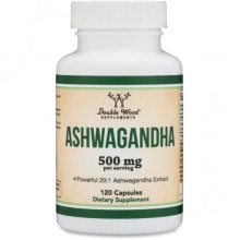 Ашваганда Double Wood Ashwagandha 20:1 Extract 500 mg (2 caps per serving) 120 Caps