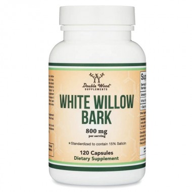 Кора ивы Double Wood White Willow Bark 400 mg 120 Caps