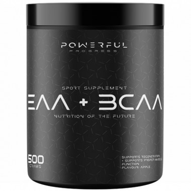 Аминокомплекс для спорта Powerful Progress EAA + BCAA 500 g /50 servings/ Apple Аминокомплекс для спорта Powerful Progress EAA + BCAA 500 g /50 servings/ Apple