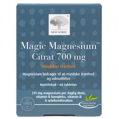 Микроэлемент Магний New Nordic Magic Magnesium Citrat 700 mg 60 Tabs