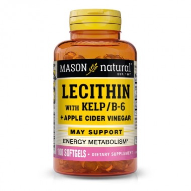 Лецитин Mason Natural Lecithin With Kelp/Vitamin B 6 Plus Cider Vinegar 100 Caps