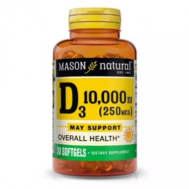 Витамин D Mason Natural Vitamin D3 10000 IU 30 Caps