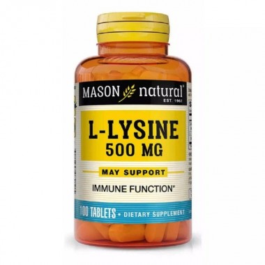 Лизин Mason Natural L-Lysine 500 mg 100 Tabs