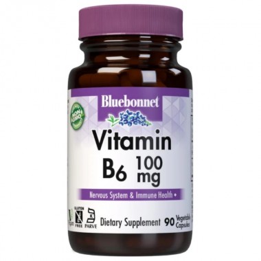 Пиридоксин Bluebonnet Nutrition Vitamin B6 100 mg 90 Veg Caps