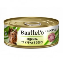 Basttet'o Original для собак Индейка и курица в соусе, жб 85 г