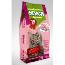 МУСЯ Корм для кошек Кролик 30/15, 10 кг