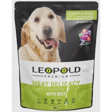  Леопольд  Мясной деликатес с говядиной, пауч 500 г (12шт/уп)