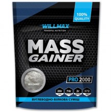 Гейнер Willmax Mass Gainer 2000 g /20 servings/ Natural