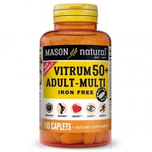 Витаминно-минеральный комплекс Mason Natural Vitrum 50+ Adult-Multi Iron Free 100 Tabs