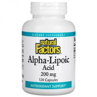 Альфа-липоевая кислота Natural Factors Alpha-Lipoic Acid 200 mg 120 Caps
