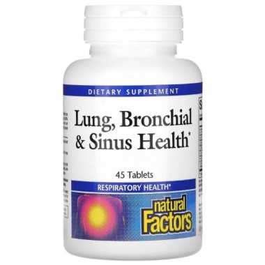 Комплекс для профилактики дыхательной системы Natural Factors Lung, Bronchial & Sinus Health 45 Tabs