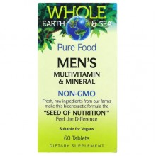 Витаминно-минеральный комплекс для мужчин Natural Factors Whole Earth & Sea Men's Multivitamin & Mineral 60 Tabs
