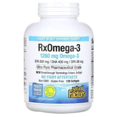 Омега 3 Natural Factors RxOmega-3 1260 mg 120 Softgels