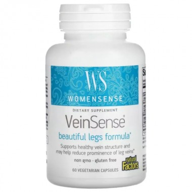 Комплекс для профилактики давления и кровообращения Natural Factors WomenSense VeinSense 60 Veg Caps