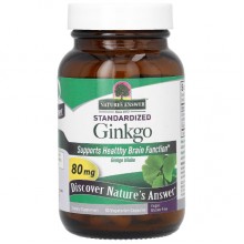 Гинкго Билоба Nature's Answer Standardized Ginkgo 80 mg 60 Veg Caps
