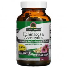 Экстракты для повышения иммунитета Nature's Answer Echinacea & Astragalus 90 Veg Caps