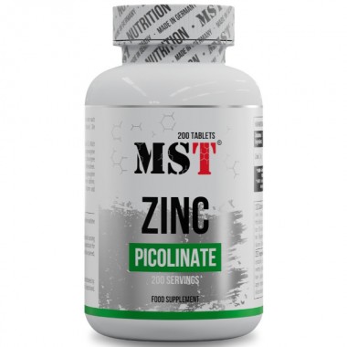 Микроэлемент Цинк для спорта MST Nutrition Zinc Picolinate 200 Tabs