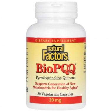 Антиоксидант PQQ Natural Factors BioPQQ Pyrroloquinoline Quinone 20 mg 30 Veg Caps