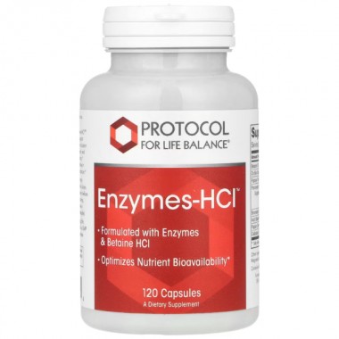 Пищеварительные ферменты Protocol for Life Balance Enzymes-HCl 120 Caps