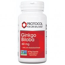 Гинкго Билоба Protocol for Life Balance Ginkgo Biloba 60 mg 60 Veg Caps