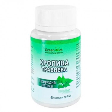 Кропива GreenSet Крапива Майская - Природная Аптека 60 капсул Кропива GreenSet Крапива Майская - Природная Аптека 60 капсул