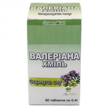 Комплекс для сна GreenSet Валериана - Хмель - Формула сна 90 таблеток