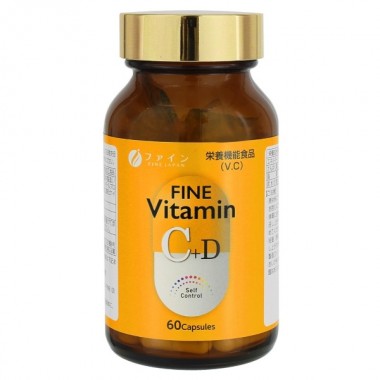Мультивитамины Fine Japan Vitamin C + D 60 Caps